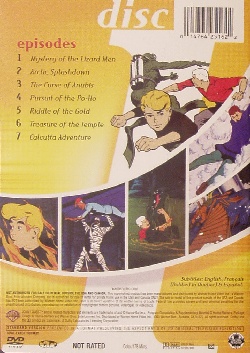 Jonny Quest The First Season Disc 1 (back cover)